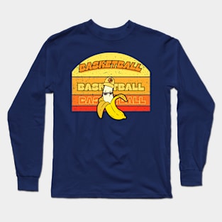 Vintage Retro Funny Basketball Art Design Long Sleeve T-Shirt